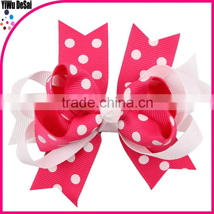 Popular girls hair clips with the cute ribbon bowknot hair accessory