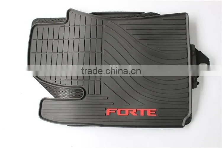 Custom Fit All-Weather Car Floor Mat for Kia Forte Models Select - Rubber (Black)