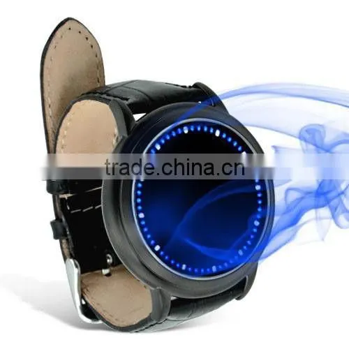 Fashion Round Touch Screen Date Digital LED watch sport stainless steel back Clock, touch screen led watch sport stainless steel