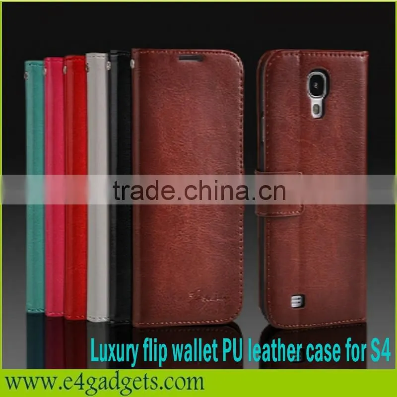 2013 Hot sale Luxury Premium PU Leather Wallet vans waffle case for samsung galaxy s4 i9500,case for S4