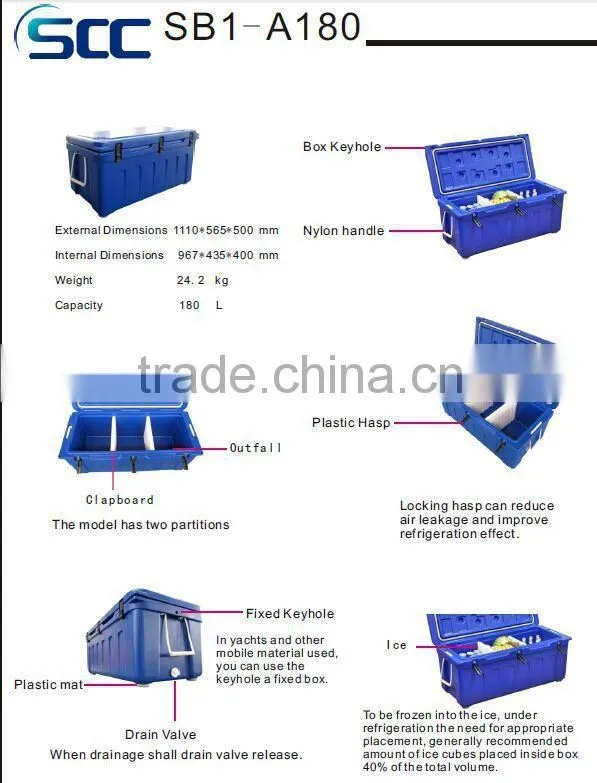 LLDPE&PU insulated beer cooler box summer ice chest