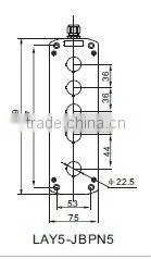 hot sale 22mm electrical push button control box accessories for five holes IP54 LAY5-JBPN5