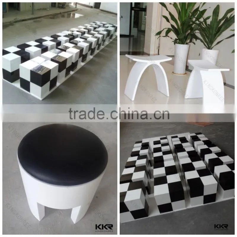 artificial stone acrylic solid surface stool