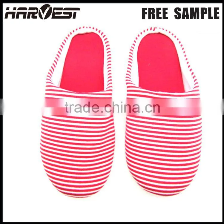 Non slip quiet indoor household slipper warmer fabric , lady casual home slipper