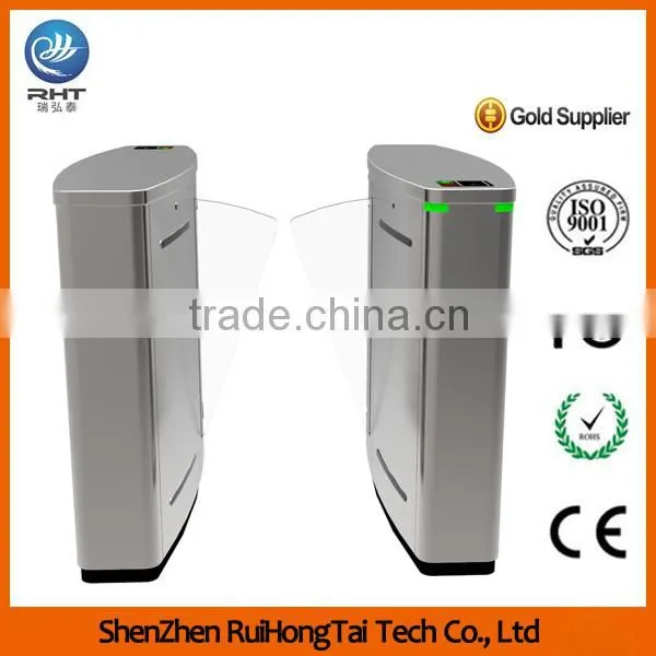 Retractable Flap Barrier Turnstile / RFID Reader Security Flap Turnstile Gate