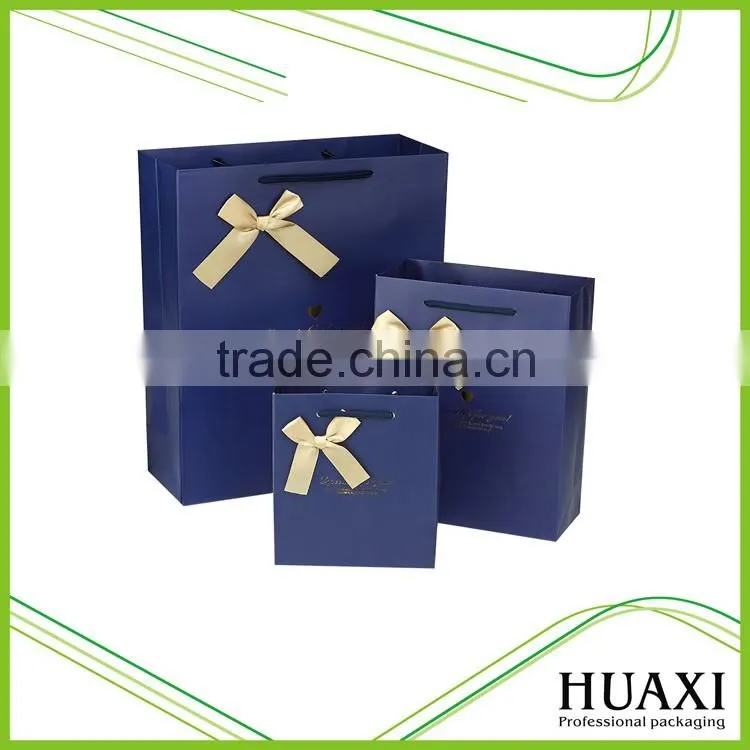 New fancy custom logo printed shopping bag gift paper bag with handle