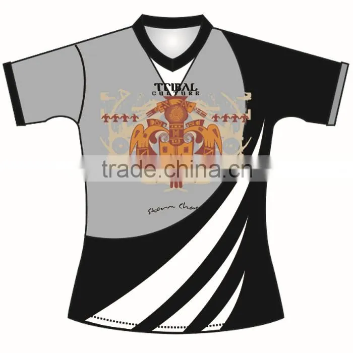 New arrival 100% polyester subliamtion custom rugby jersey