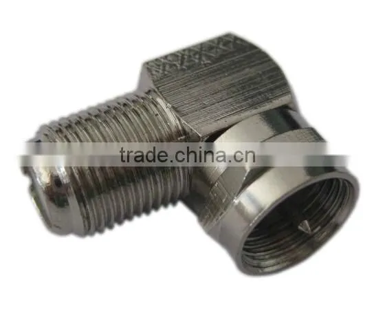 90 Right Angle F RG6 RG59 Coaxial Coax Connector Adapter