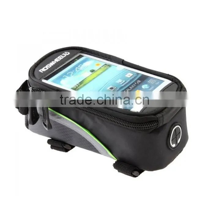 Factory Wholesale Package Outdoor Cycling Waterproof Bike Bag with Mobile Phone Screen Touch Large size 5.5-inch