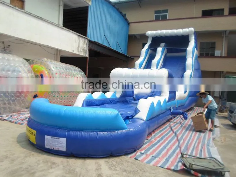 2015 HOT SALE CHEAP Kids games Used commercial Giant Inflatable Water Pool Slide for sale