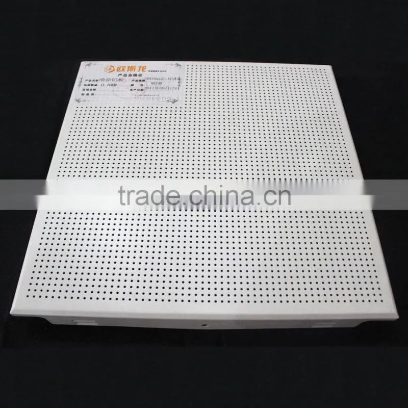 Class A2 Fireproof Aluminum Ceiling Open Frame Ceiling Perforated Clip In Ceiling