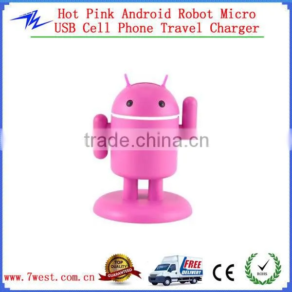 For iphone 5 Android Robot Mobile Phone Travel Charger USB Wall Charger