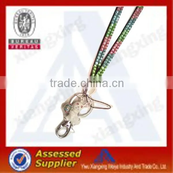 Rhinestone Lanyard with camer and ID card holder