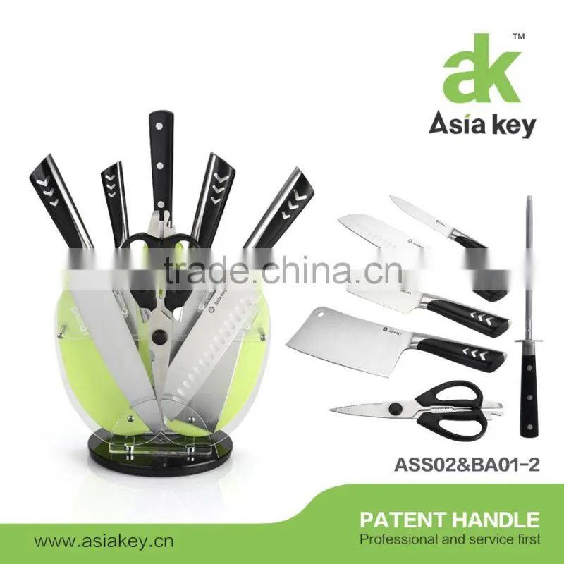 High class stainless steel best knife set pakkawood handle