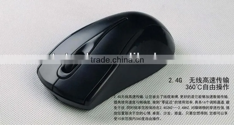 Ergonomic fashion design 2.4G wireless mouse