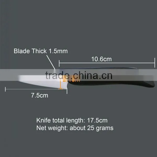White blade 3-in ceramic parer for daily life