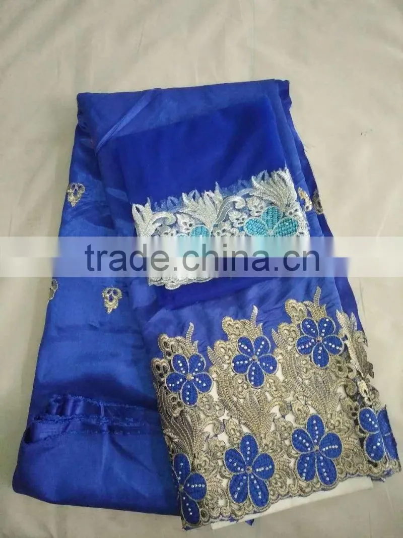 Raw Silk Embroidered Georges with blouse