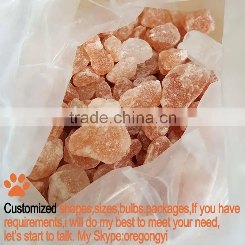 Highest grade Himalayan 3-5cm specification Pink salt chunks for salt room decoration salt lumps price