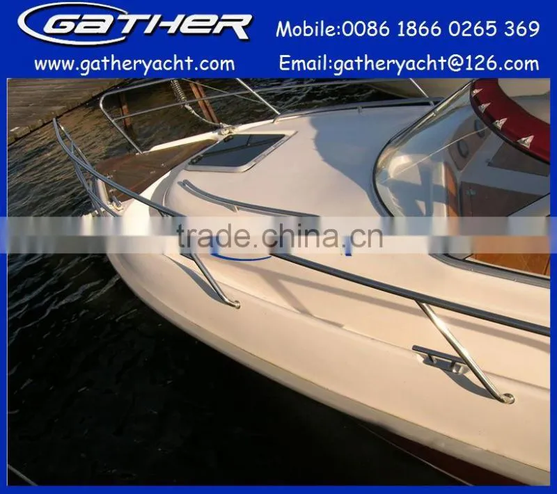 hot sale 23ft fiberglass family fishing yacht,fishing boat