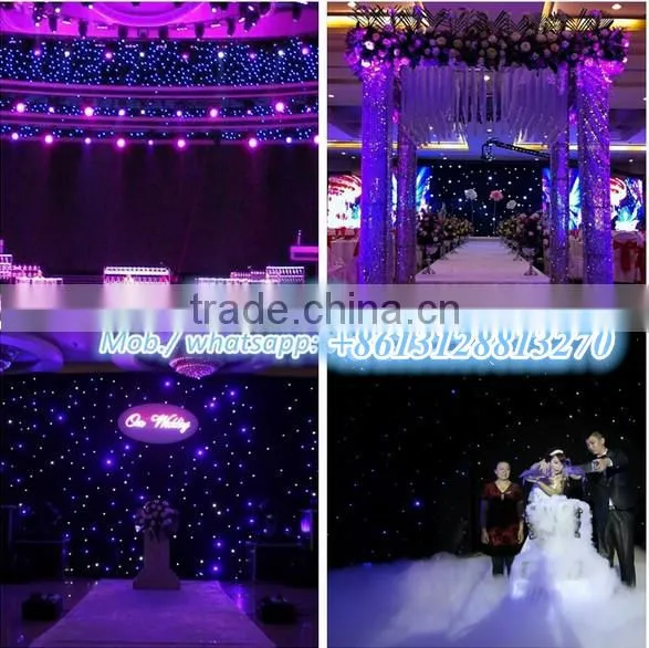 High quality led curtain wall light sound activated ceiling sky curtain from China factory