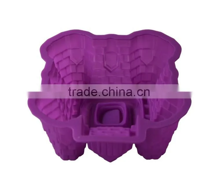 Castle Baking Cake Chocolate Soap Ice Silicone Mold Mould Pan