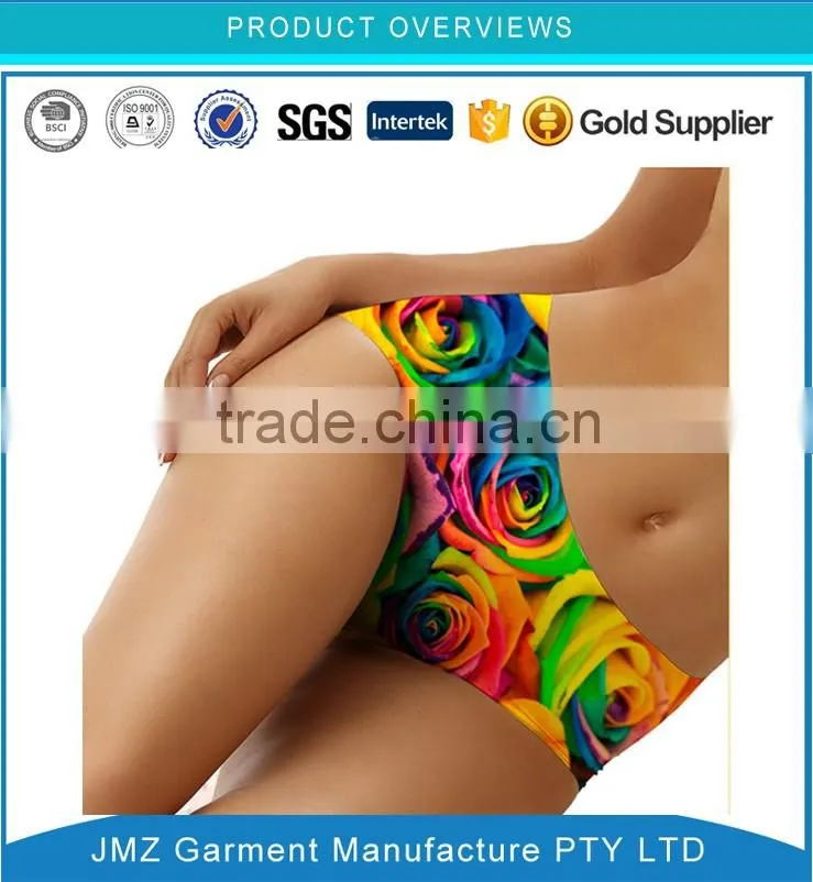 Flower colorful panties women underwear manufacturer