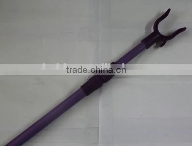 PVC cover and powder coating Telescopic cloth hanger fork with high quanlity