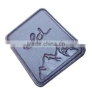 fake PU leather clothing patch label