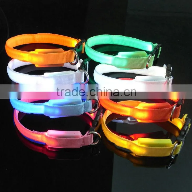small cute silicone dog & cat led collar