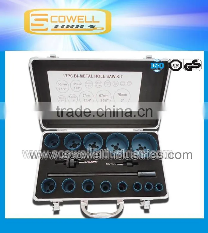 17PCS HSS Bimetal Hole Saw Set