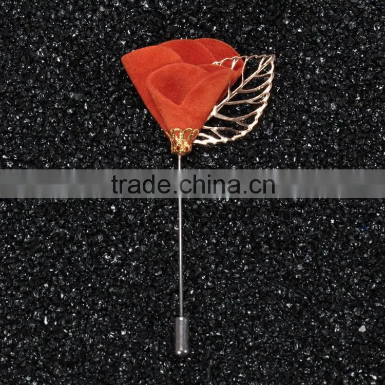 Wholesale handmade colorful lapel flower pin/ brooch pin for wedding party accessories
