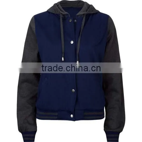 Fashion salable high quality fleece lined bomber jacket