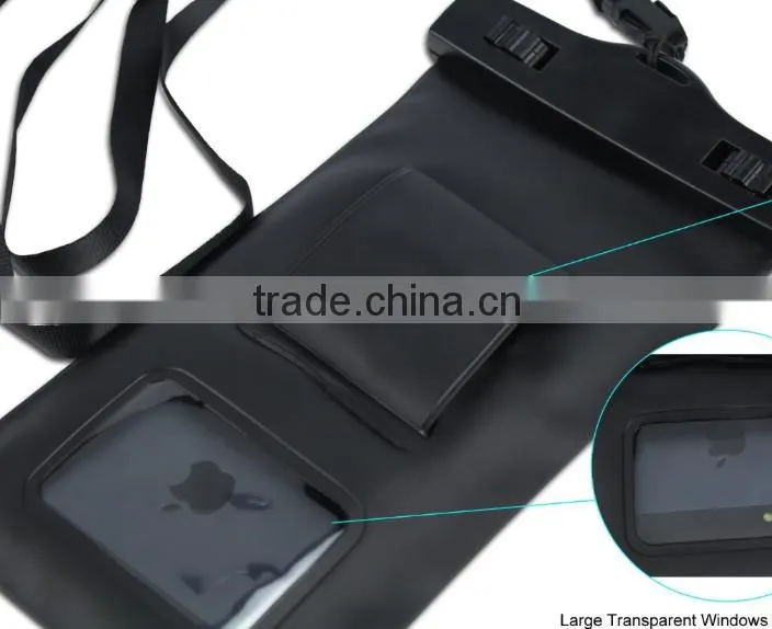 Eco-friendly 0.30mm PVC Waterproof Case with Matching ABS clip and Lanyard for iPhone 6, compatible Note 4/N3/N2/i6/I5/5S/5C/I4