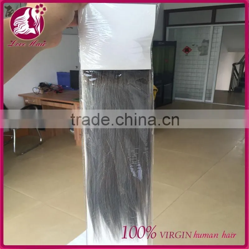 Best selling 1b/silver two tone human hair weave brazilian hair straight 7a 24 hours can ship