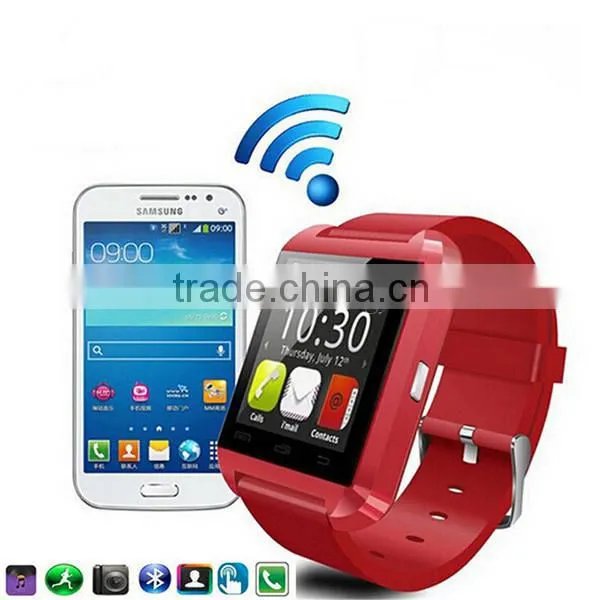 Smart IOS Android U8 Watch Phone 3G Wifi for Samsung for iPhone for HTC Red