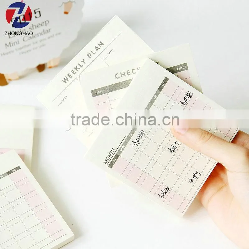New product simple design unique daily plan notepad