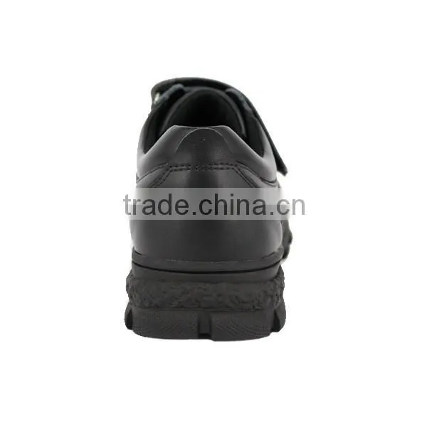New Arrival TPR Outsole PU Lining Durable Boys Gender Black School Shoes