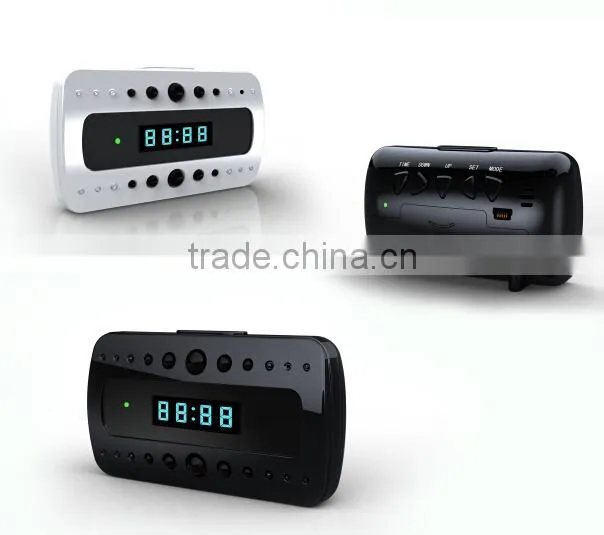 1080P Wifi IP Hidden Camera Clock With Night Vision Nanny WiFi Alarm Clock Hidden Camera