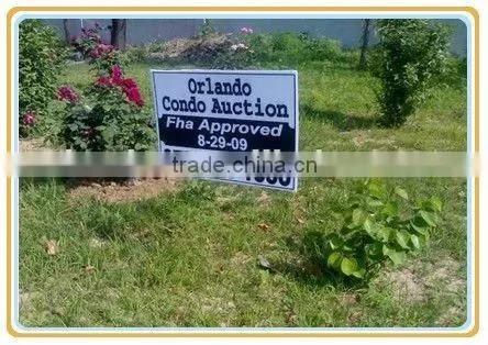 corrugated pp lawn sign with 3C printing.