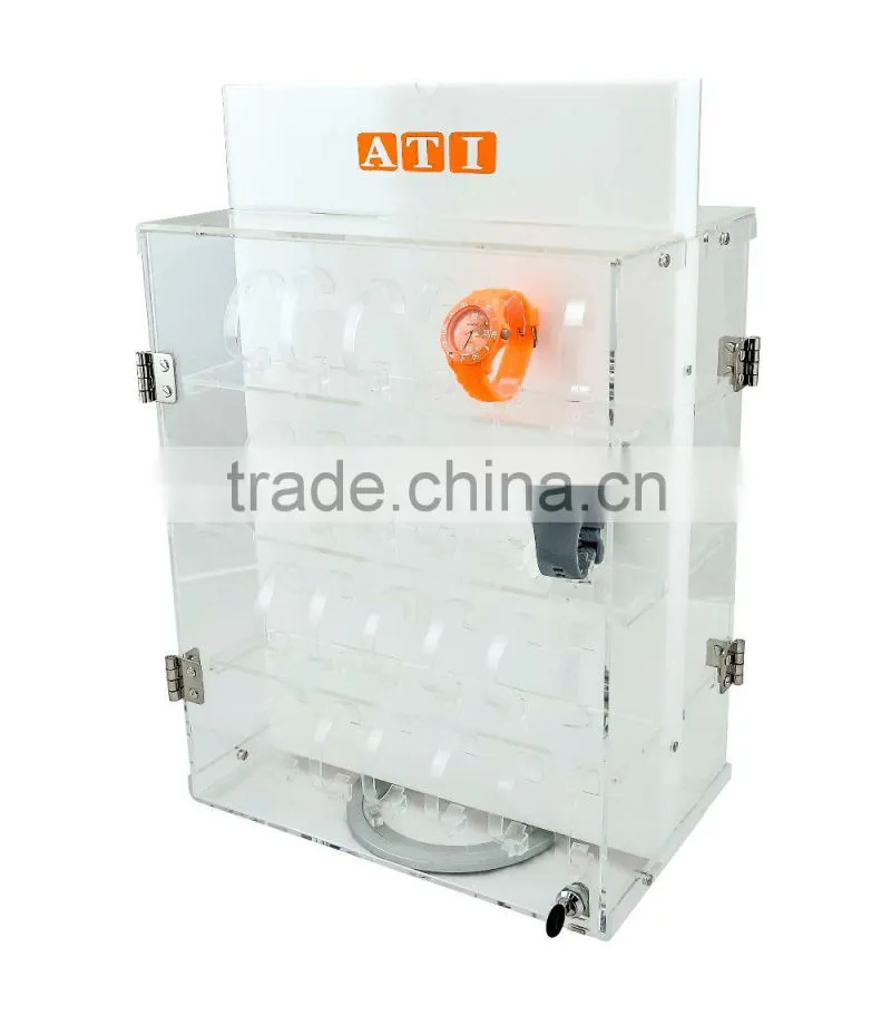 Hongkong ATI electronic watch you must like clear acrylic watch display stand