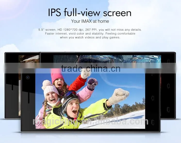 MTK6582 Quad Core 1.3GHz 5.5 inch IPS OGS HD Screen Leagoo Lead 1 Android 4.4 13MP Camera 3G Smartphone