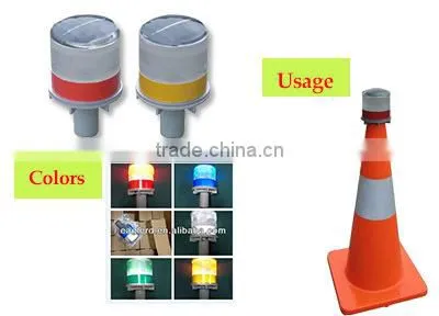 High brightness solar cone barricade warning light on sales