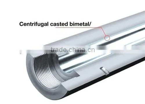 JS-ALLOY 38CrMoAlA single extruder screw barrel as customer design