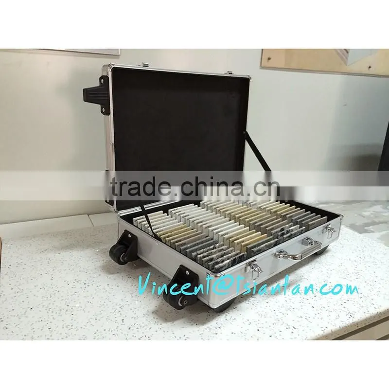 lock-up aluminum tile stone sample case/marble granite display case PX014