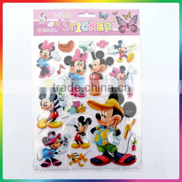 mini animal pattern foam sticker/ puffy sticker for kids