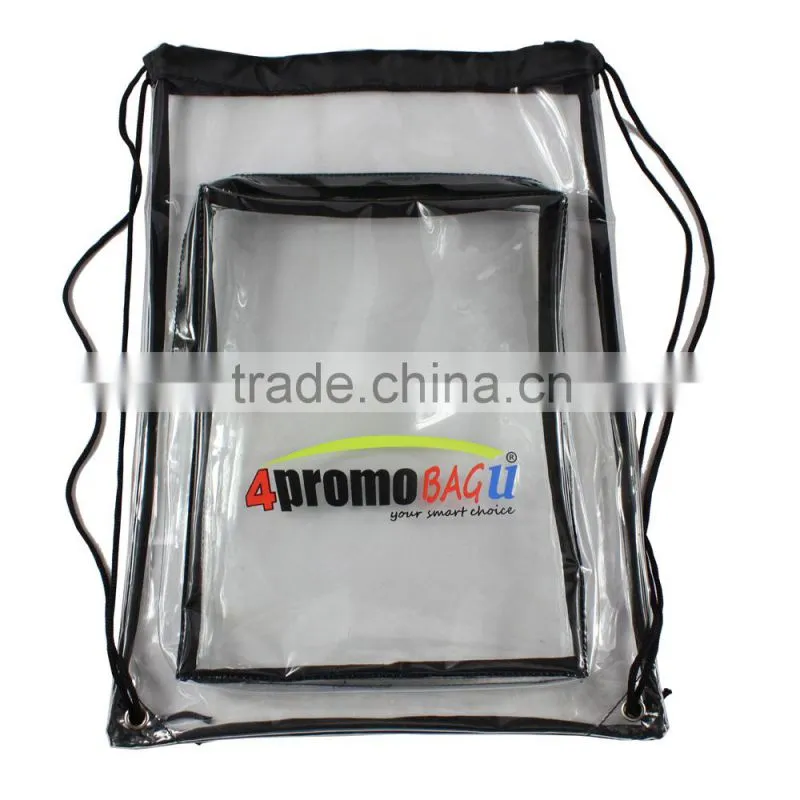 Double pockets PVC & EVA drawstring bag