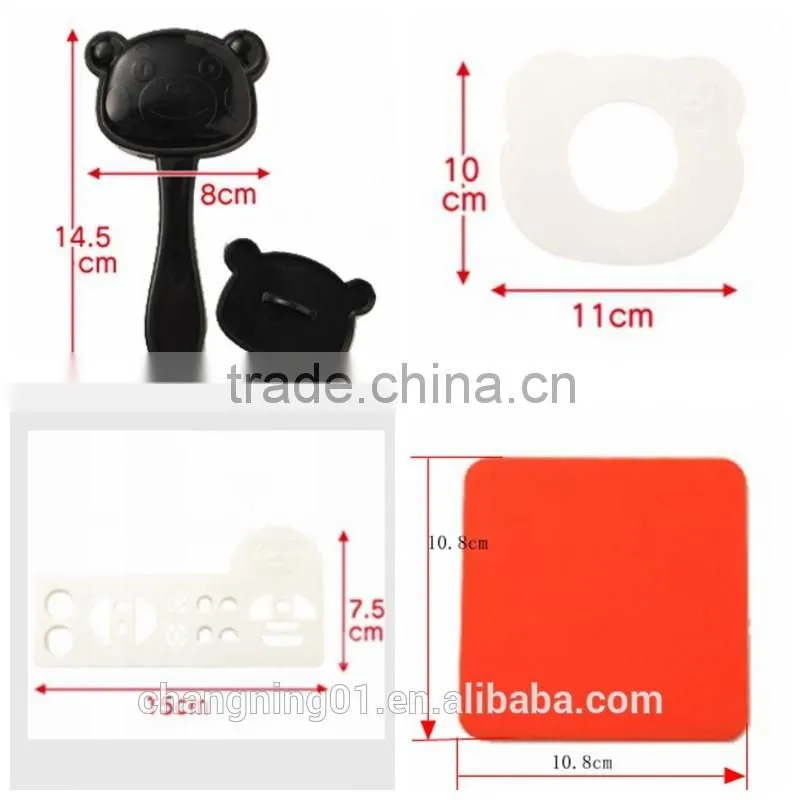 cheapest Kitchen Gadgets sushi rice mold/plastic mold making/Bear shaped