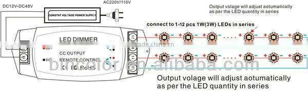 BC-313 DC12V-DC48V color temperature controller 2 channel adjustable controller color temperature