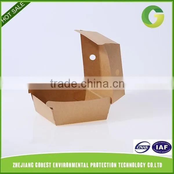 GoBest food grade custom logo printed paper burger lunch boxes