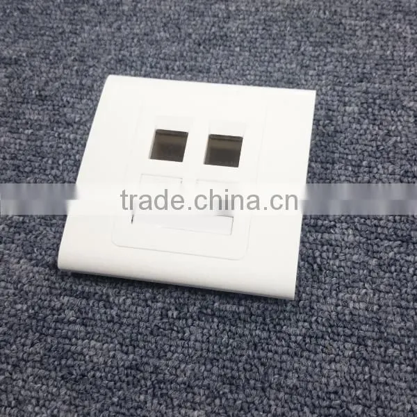 RJ45 Keystone Jack Faceplates with 2 ports CAT5E CAT6 available